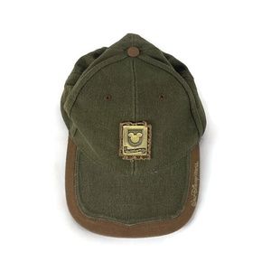 WALT DISNEY WORLD Mens Green Gold Emblem Hat Size One Size Mickey Disneyland